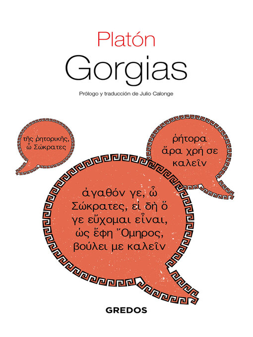 Title details for Gorgias by Platón - Available